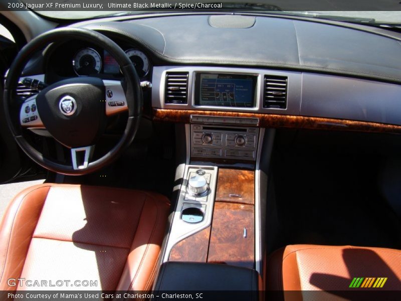 Ultimate Black Metallic / Spice/Charcoal 2009 Jaguar XF Premium Luxury