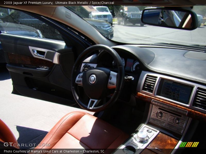 Ultimate Black Metallic / Spice/Charcoal 2009 Jaguar XF Premium Luxury