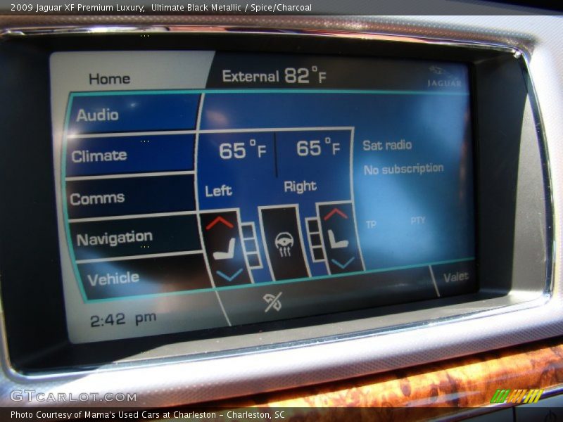 Ultimate Black Metallic / Spice/Charcoal 2009 Jaguar XF Premium Luxury