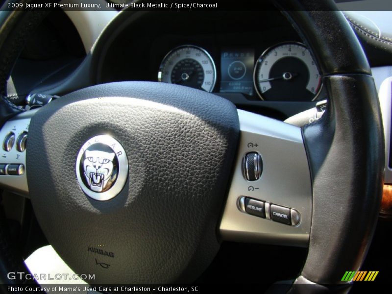 Ultimate Black Metallic / Spice/Charcoal 2009 Jaguar XF Premium Luxury