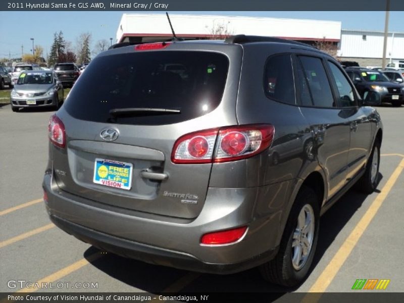 Mineral Gray / Gray 2011 Hyundai Santa Fe GLS AWD