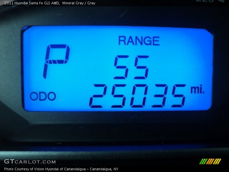 Mineral Gray / Gray 2011 Hyundai Santa Fe GLS AWD