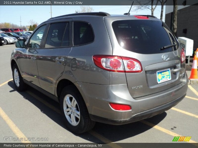 Mineral Gray / Gray 2011 Hyundai Santa Fe GLS AWD