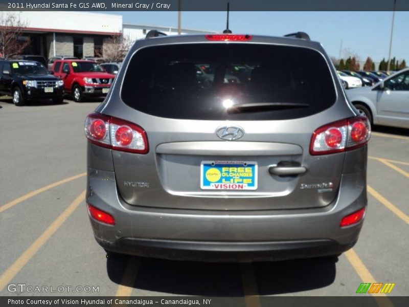 Mineral Gray / Gray 2011 Hyundai Santa Fe GLS AWD