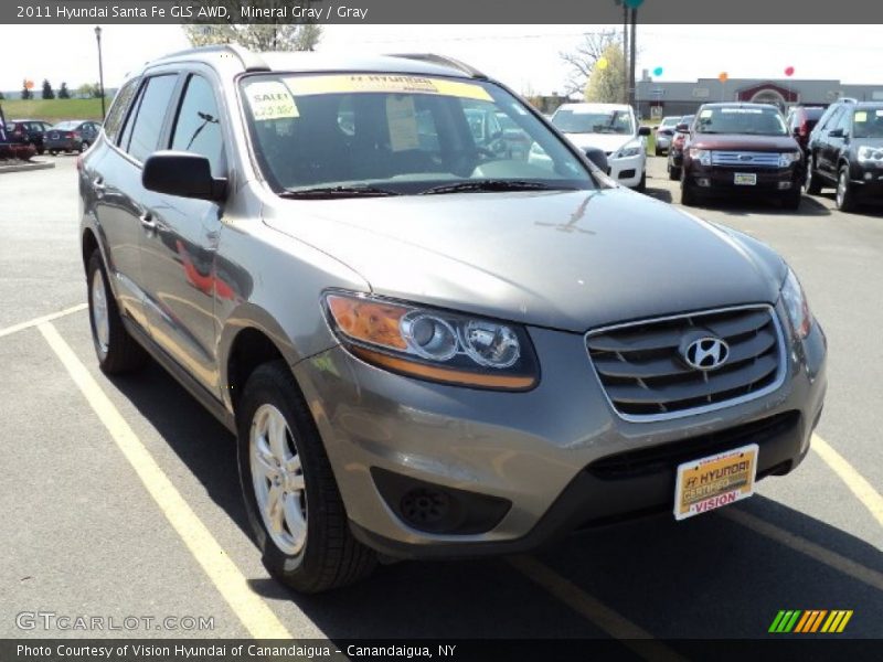 Mineral Gray / Gray 2011 Hyundai Santa Fe GLS AWD