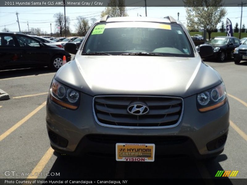 Mineral Gray / Gray 2011 Hyundai Santa Fe GLS AWD