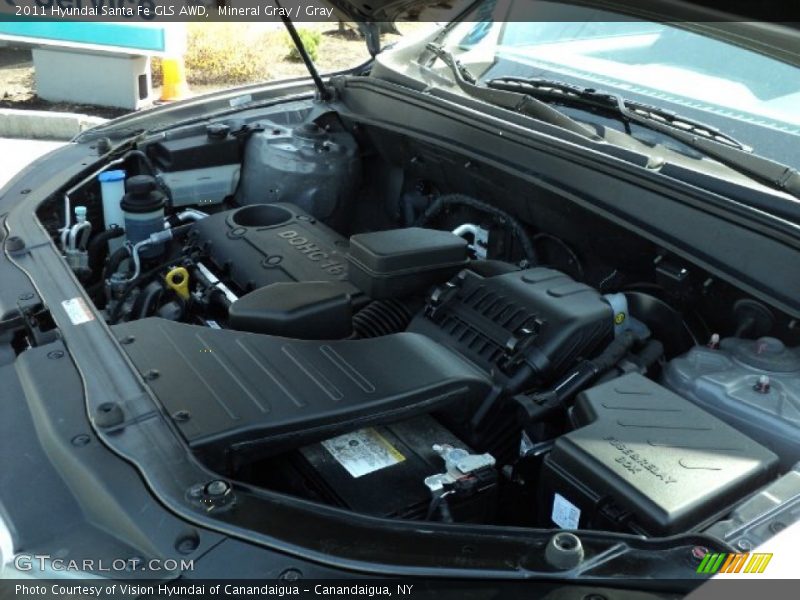 Mineral Gray / Gray 2011 Hyundai Santa Fe GLS AWD