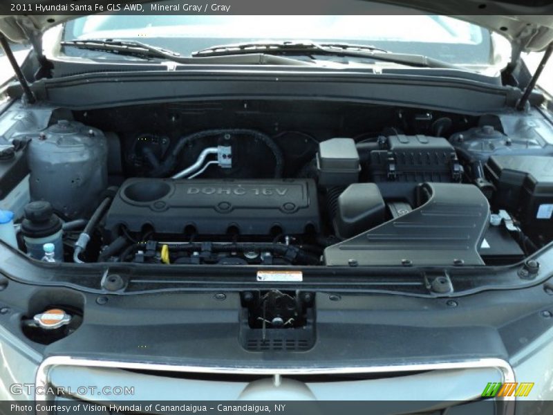 Mineral Gray / Gray 2011 Hyundai Santa Fe GLS AWD