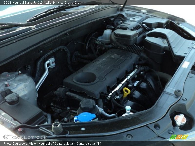 Mineral Gray / Gray 2011 Hyundai Santa Fe GLS AWD