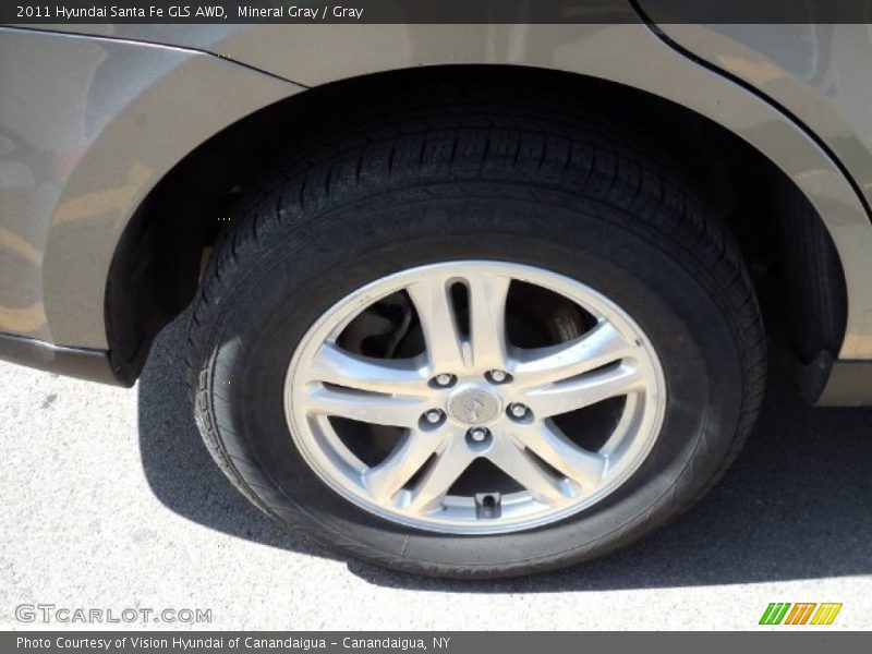 Mineral Gray / Gray 2011 Hyundai Santa Fe GLS AWD