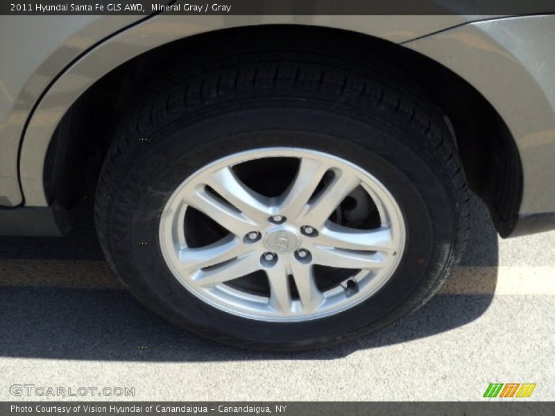 Mineral Gray / Gray 2011 Hyundai Santa Fe GLS AWD
