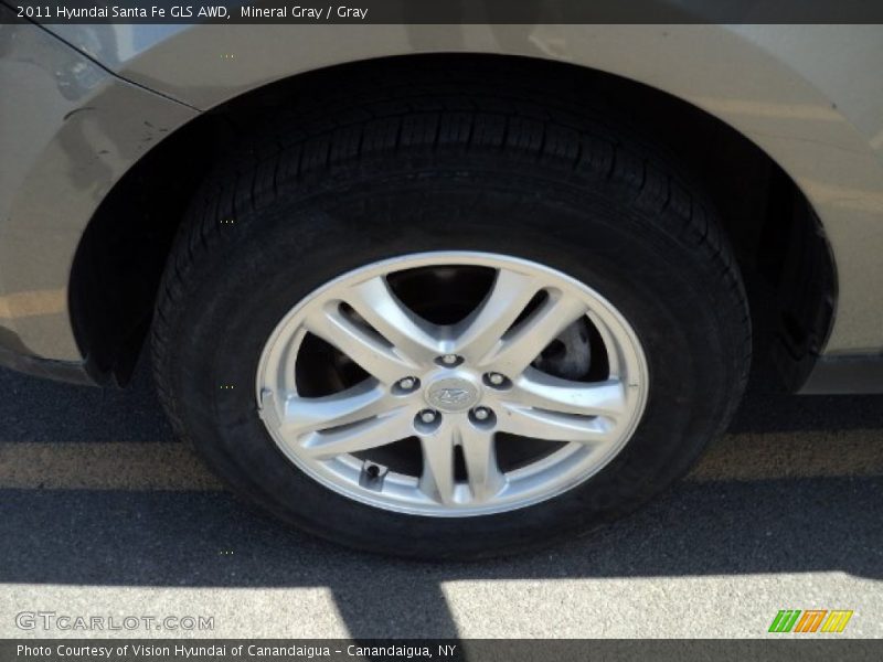 Mineral Gray / Gray 2011 Hyundai Santa Fe GLS AWD
