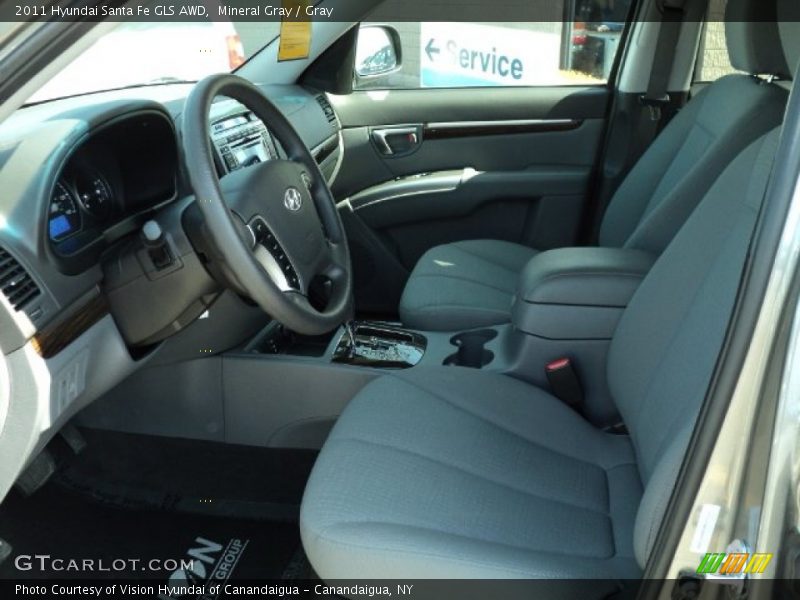 Mineral Gray / Gray 2011 Hyundai Santa Fe GLS AWD
