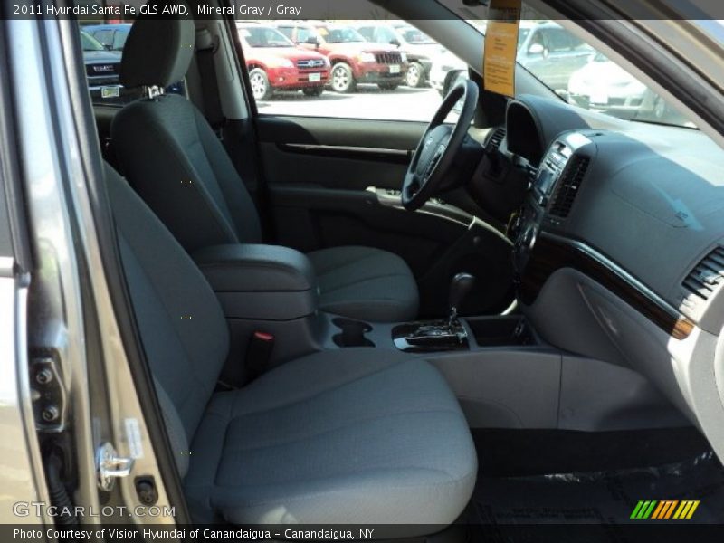 Mineral Gray / Gray 2011 Hyundai Santa Fe GLS AWD