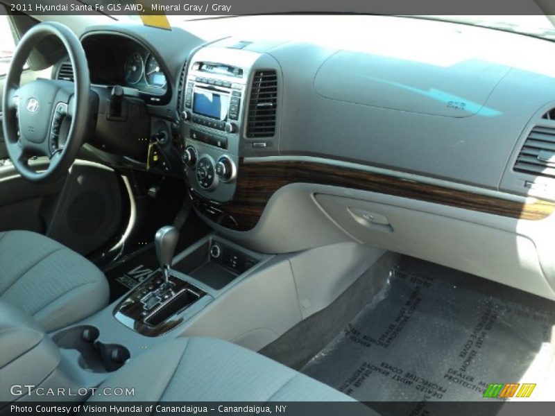 Mineral Gray / Gray 2011 Hyundai Santa Fe GLS AWD
