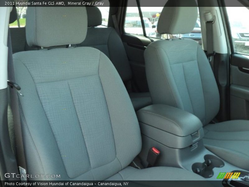 Mineral Gray / Gray 2011 Hyundai Santa Fe GLS AWD