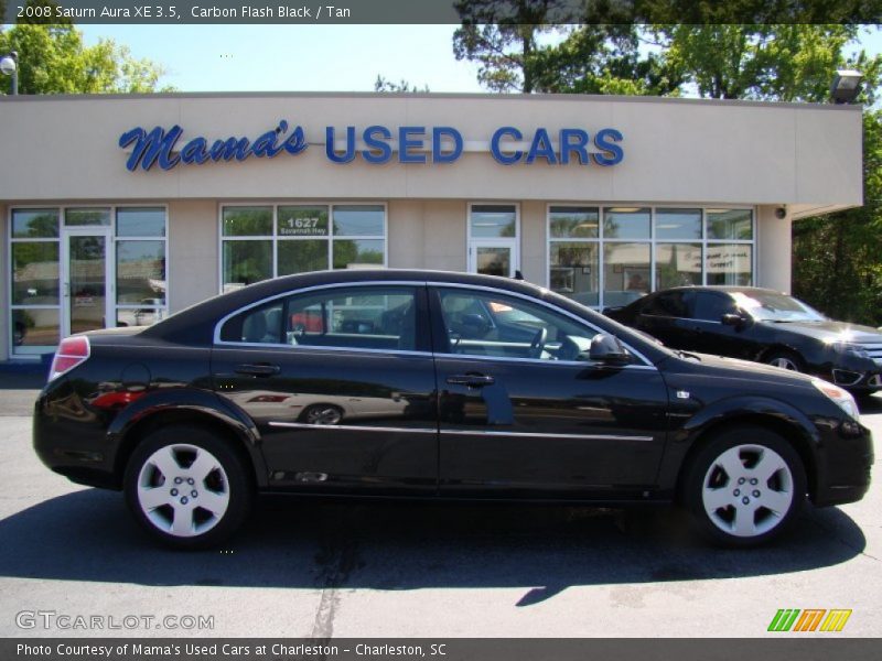 Carbon Flash Black / Tan 2008 Saturn Aura XE 3.5