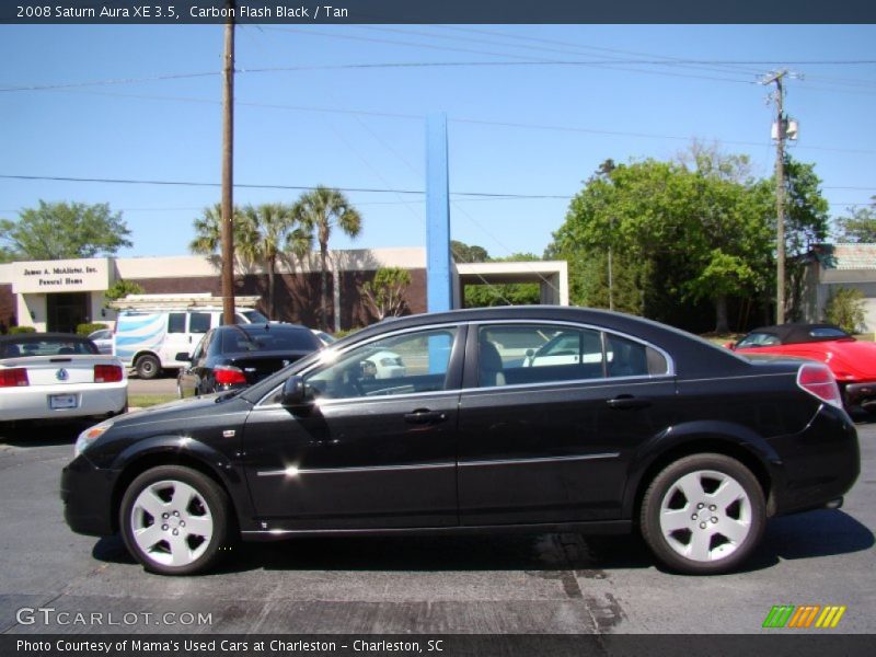 Carbon Flash Black / Tan 2008 Saturn Aura XE 3.5