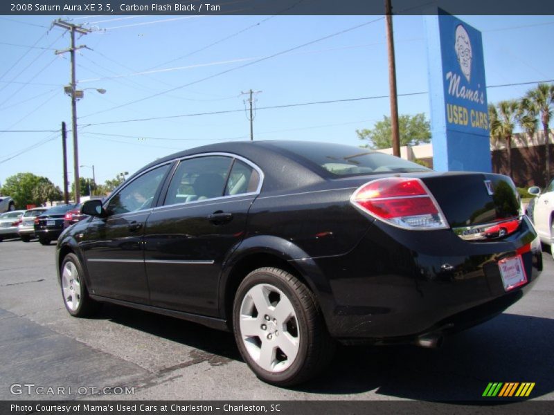 Carbon Flash Black / Tan 2008 Saturn Aura XE 3.5