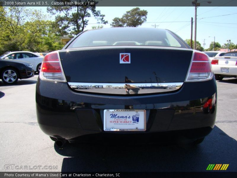 Carbon Flash Black / Tan 2008 Saturn Aura XE 3.5