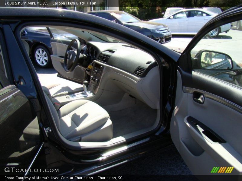 Carbon Flash Black / Tan 2008 Saturn Aura XE 3.5