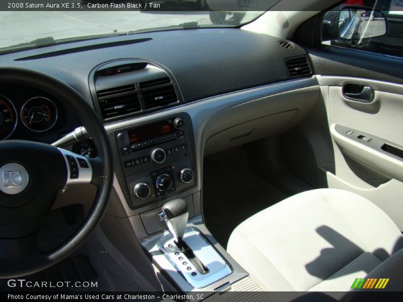 Carbon Flash Black / Tan 2008 Saturn Aura XE 3.5