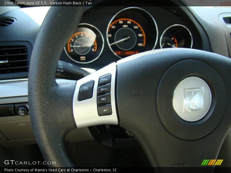 Carbon Flash Black / Tan 2008 Saturn Aura XE 3.5