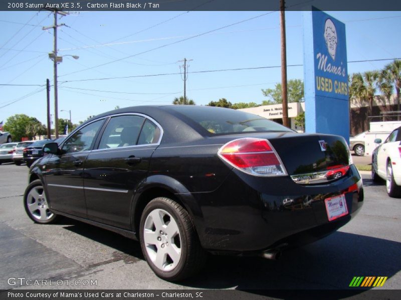 Carbon Flash Black / Tan 2008 Saturn Aura XE 3.5