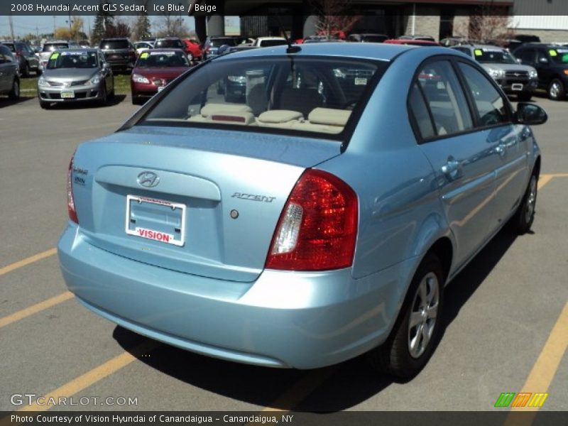 Ice Blue / Beige 2008 Hyundai Accent GLS Sedan