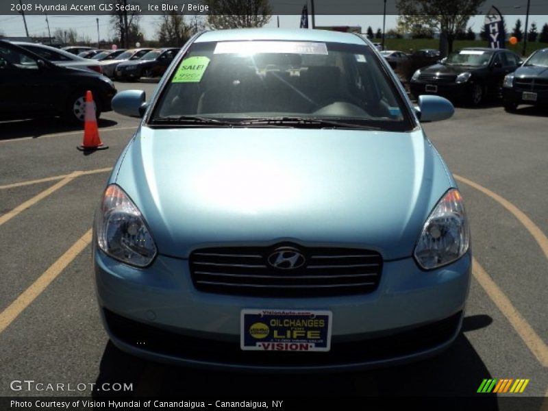 Ice Blue / Beige 2008 Hyundai Accent GLS Sedan
