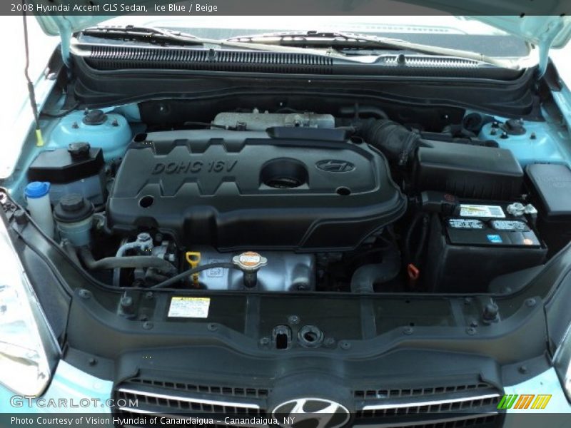 Ice Blue / Beige 2008 Hyundai Accent GLS Sedan