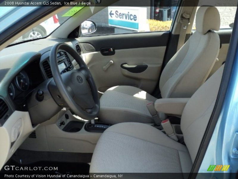 Ice Blue / Beige 2008 Hyundai Accent GLS Sedan