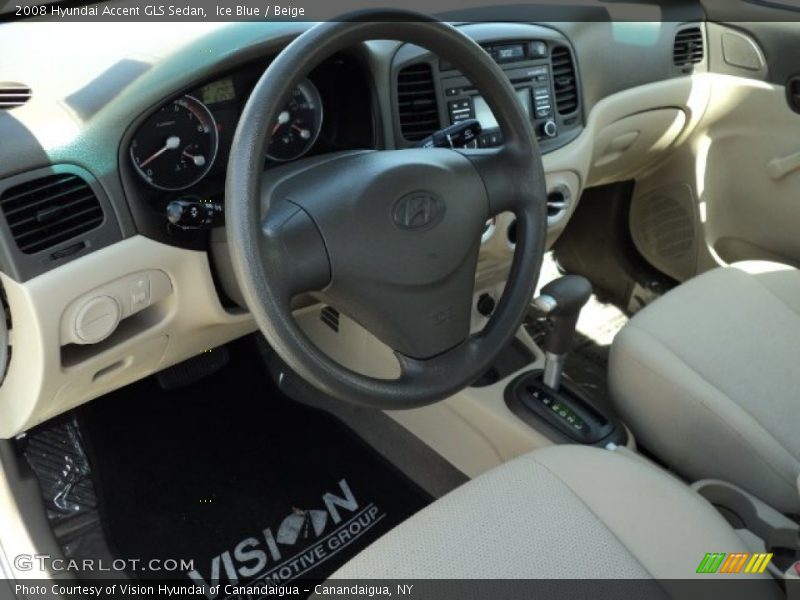 Ice Blue / Beige 2008 Hyundai Accent GLS Sedan