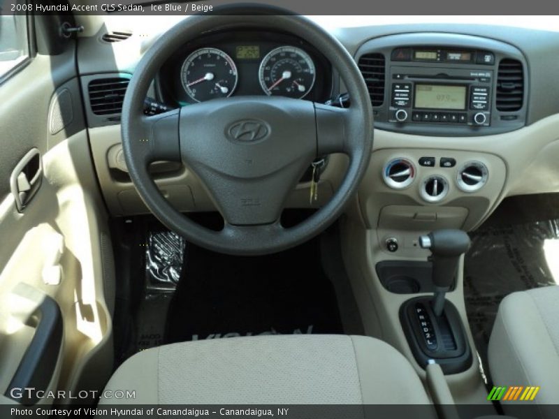 Ice Blue / Beige 2008 Hyundai Accent GLS Sedan
