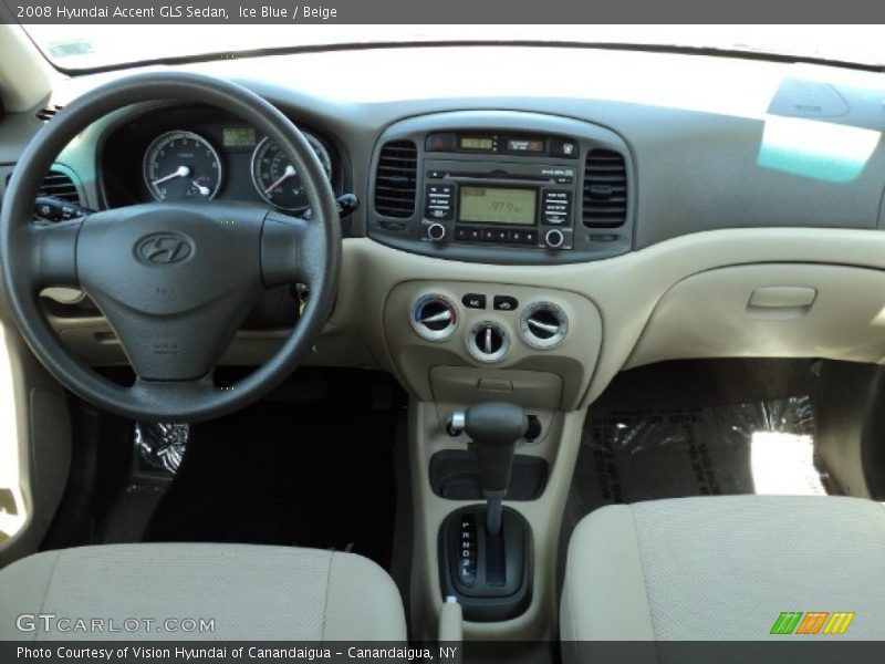 Ice Blue / Beige 2008 Hyundai Accent GLS Sedan