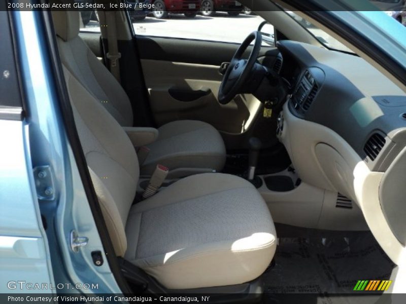 Ice Blue / Beige 2008 Hyundai Accent GLS Sedan