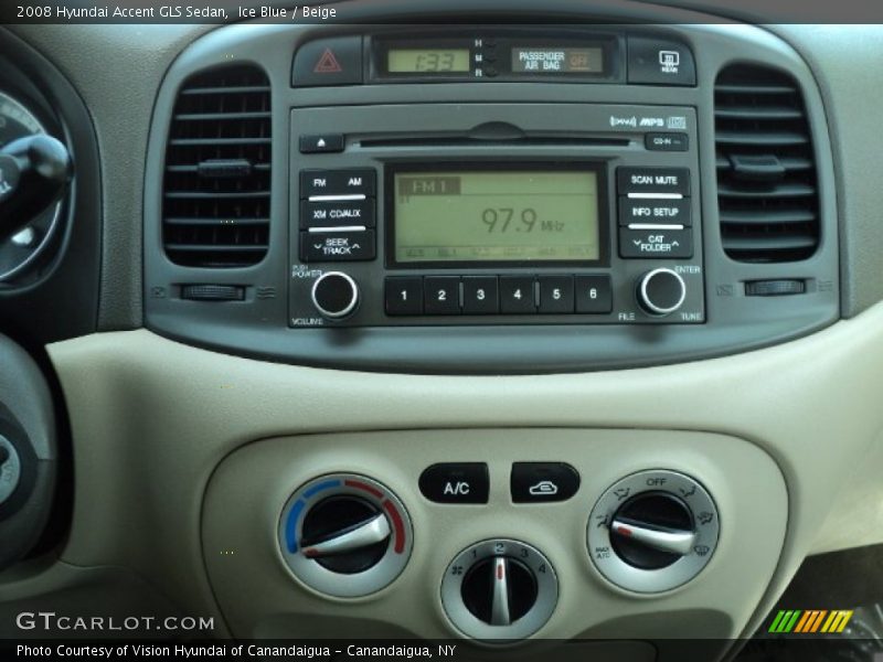 Ice Blue / Beige 2008 Hyundai Accent GLS Sedan