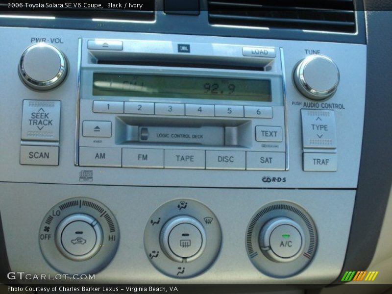 Black / Ivory 2006 Toyota Solara SE V6 Coupe