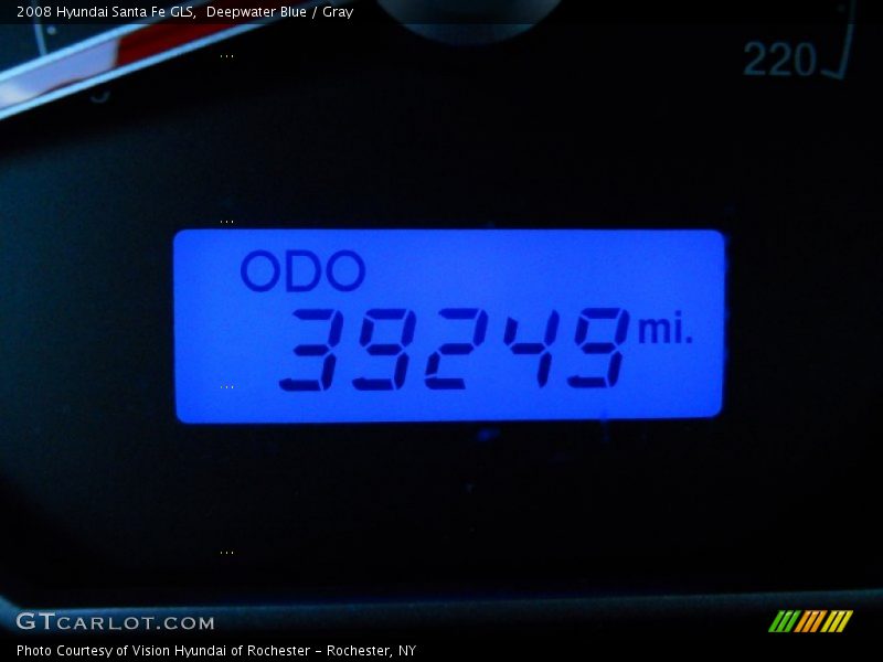 Deepwater Blue / Gray 2008 Hyundai Santa Fe GLS