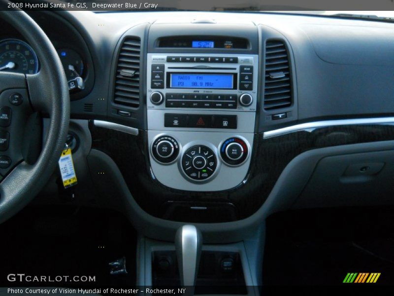 Deepwater Blue / Gray 2008 Hyundai Santa Fe GLS
