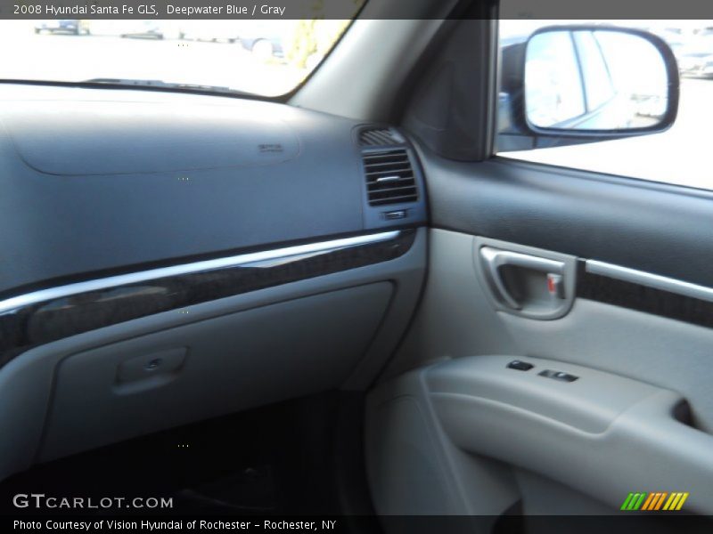 Deepwater Blue / Gray 2008 Hyundai Santa Fe GLS