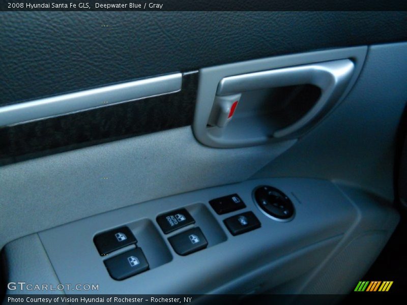 Deepwater Blue / Gray 2008 Hyundai Santa Fe GLS