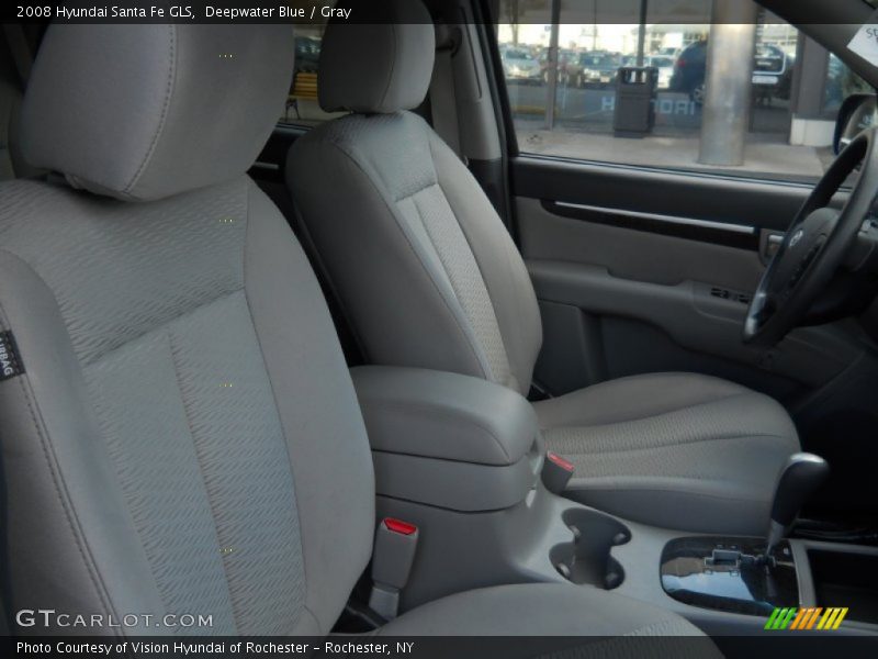 Deepwater Blue / Gray 2008 Hyundai Santa Fe GLS
