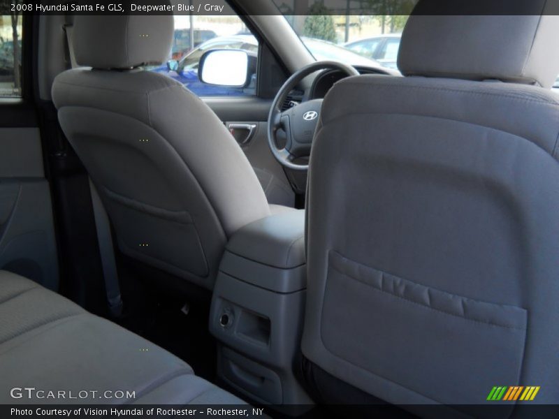 Deepwater Blue / Gray 2008 Hyundai Santa Fe GLS