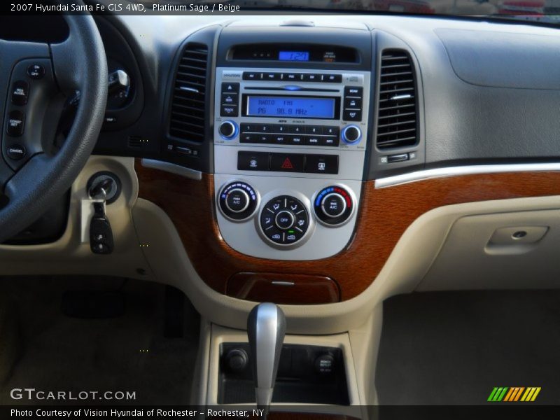 Platinum Sage / Beige 2007 Hyundai Santa Fe GLS 4WD