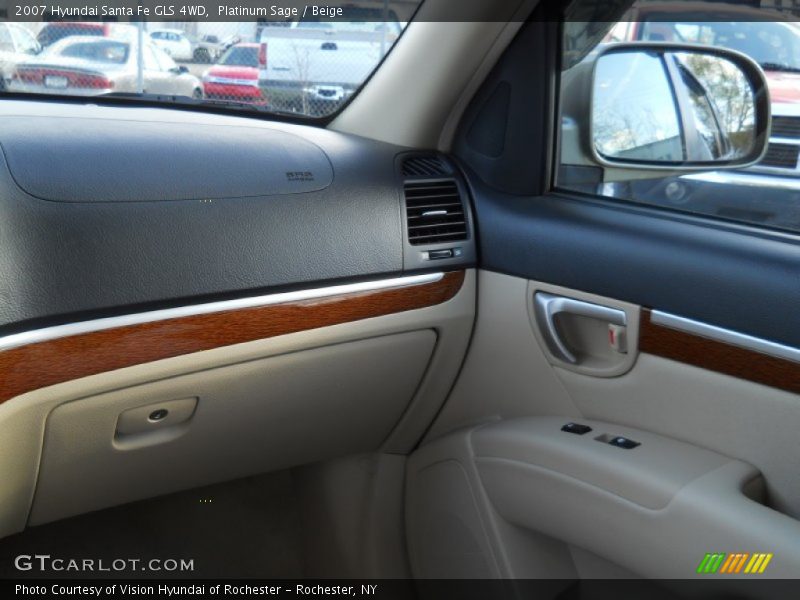 Platinum Sage / Beige 2007 Hyundai Santa Fe GLS 4WD