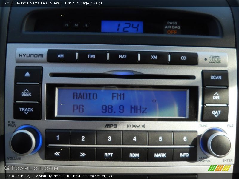 Platinum Sage / Beige 2007 Hyundai Santa Fe GLS 4WD