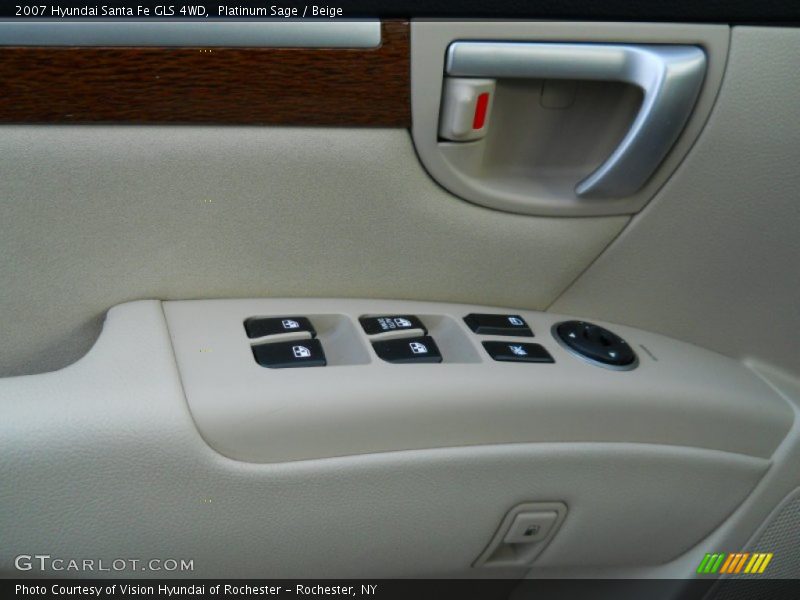 Platinum Sage / Beige 2007 Hyundai Santa Fe GLS 4WD