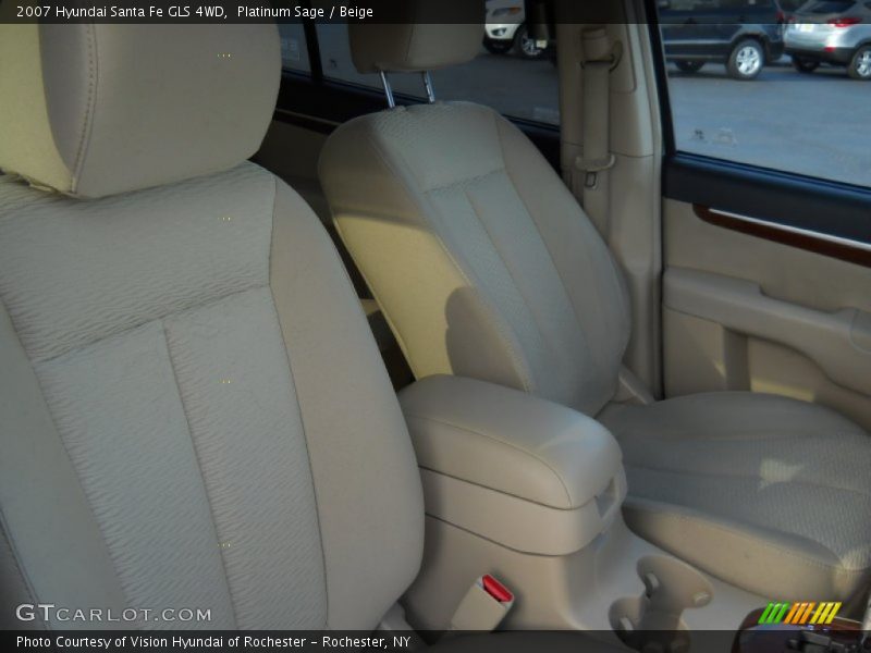 Platinum Sage / Beige 2007 Hyundai Santa Fe GLS 4WD