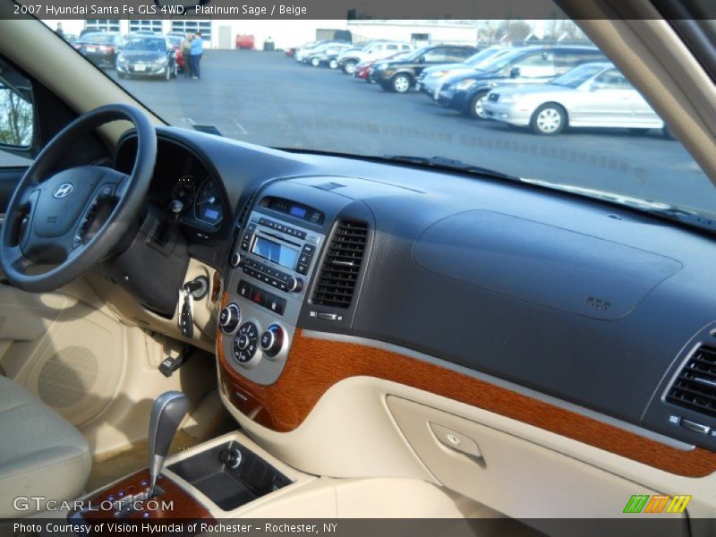 Platinum Sage / Beige 2007 Hyundai Santa Fe GLS 4WD
